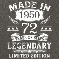 72 Years Old Made In 1950 Shirt 72nd Birthday Gift Cotton Canvas Backpack