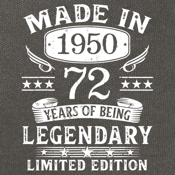 72 Years Old Made In 1950 Shirt 72nd Birthday Gift Cotton Canvas Backpack