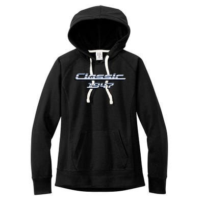 76 Year Old: Vintage Classic Car 1947 76th Birthday Women's Fleece Hoodie