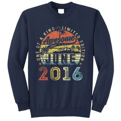 7 Year Old Awesome Since June 2016 7th Birthday Sweatshirt