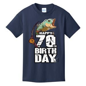 70 Years Old Fishing Fisherman Angler 70th Birthday Kids T-Shirt