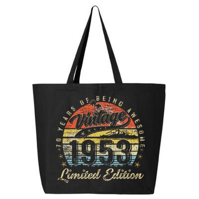 70 Year Old Gifts Vintage 1953 Limited Edition 70th Birthday 25L Jumbo Tote