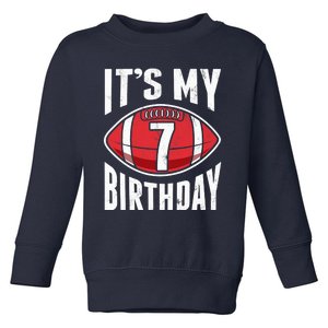 7 Years Old American Football 7th Birthday Boy Retro Style Toddler Sweatshirt