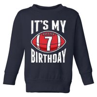 7 Years Old American Football 7th Birthday Boy Retro Style Toddler Sweatshirt