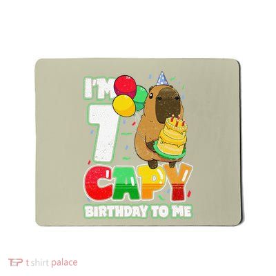 7 Years Old Capy Birthday To Me 7th Birthday Capybara Mousepad