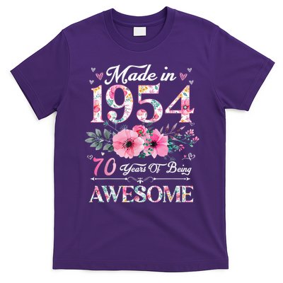 70 Year Old Made In 1954 Floral 70th Birthday T-Shirt