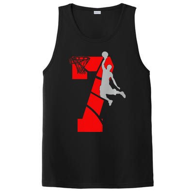 7 Year Old 7th Basketball Birthday Partytheme PosiCharge Competitor Tank