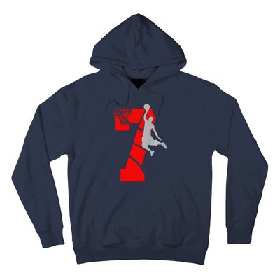 7 Year Old 7th Basketball Birthday Partytheme Hoodie