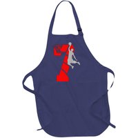 7 Year Old 7th Basketball Birthday Partytheme Full-Length Apron With Pockets