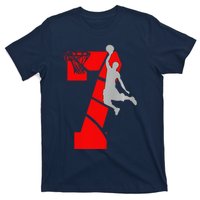 7 Year Old 7th Basketball Birthday Partytheme T-Shirt