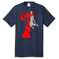 7 Year Old 7th Basketball Birthday Partytheme Tall T-Shirt