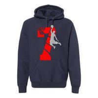 7 Year Old 7th Basketball Birthday Partytheme Premium Hoodie