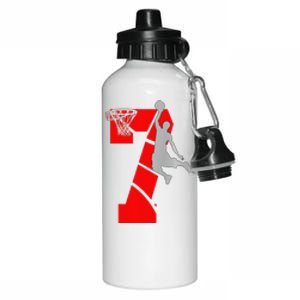 7 Year Old 7th Basketball Birthday Partytheme Aluminum Water Bottle