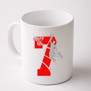 7 Year Old 7th Basketball Birthday Partytheme Coffee Mug