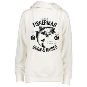 74 Year Old Fisherman Fishing 1949 74th Birthday Gift Womens Funnel Neck Pullover Hood