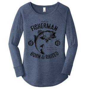 74 Year Old Fisherman Fishing 1949 74th Birthday Gift Women's Perfect Tri Tunic Long Sleeve Shirt