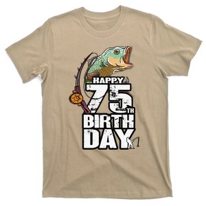 75 Years Old Fishing Fisherman Angler 75th Birthday T-Shirt