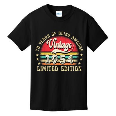 70 Year Old Vintage 1954 Limited Edition 70th Birthday Kids T-Shirt