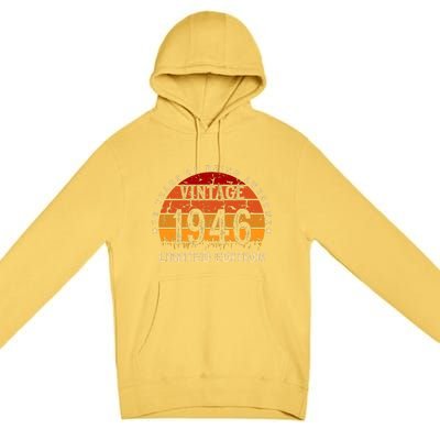 76 Year Old Gifts Retro Vintage 1946 Limited Edition 76th Birthday Premium Pullover Hoodie