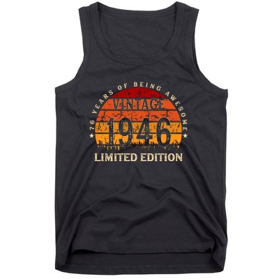 76 Year Old Gifts Retro Vintage 1946 Limited Edition 76th Birthday Tank Top