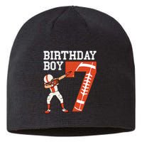 7 Years Old Boy Football Player 7th Football Birthday Sustainable Beanie