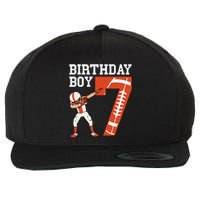 7 Years Old Boy Football Player 7th Football Birthday Wool Snapback Cap