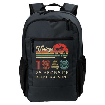 75 Year Old Birthday Present Vintage 1948 75th Birthday Present Daily Commute Backpack