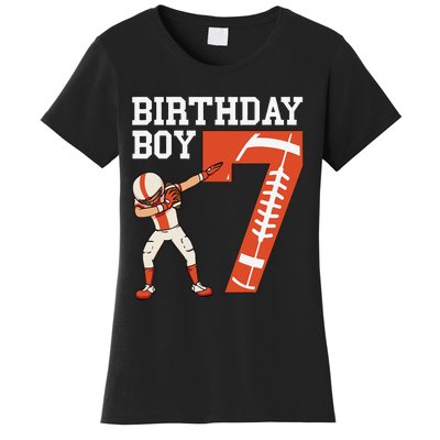 7 Years Old Football Player 7th Football Birthday Women's T-Shirt