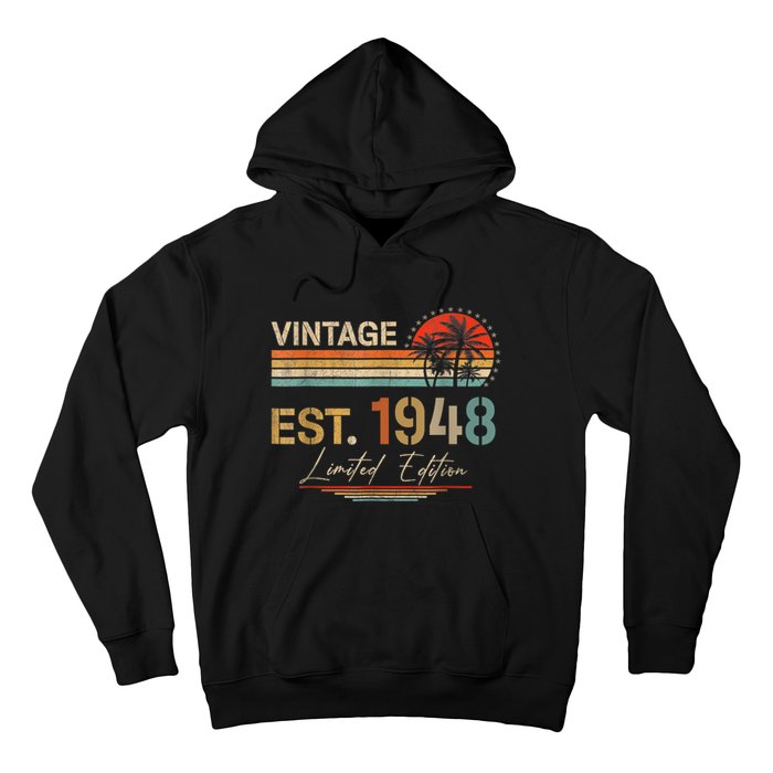 75 Years Old Gifts Born In 1948 Vintage 75th Birthday Retro Hoodie