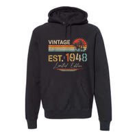 75 Years Old Gifts Born In 1948 Vintage 75th Birthday Retro Premium Hoodie