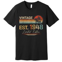 75 Years Old Gifts Born In 1948 Vintage 75th Birthday Retro Premium T-Shirt