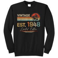 75 Years Old Gifts Born In 1948 Vintage 75th Birthday Retro Tall Sweatshirt