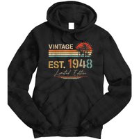 75 Years Old Gifts Born In 1948 Vintage 75th Birthday Retro Tie Dye Hoodie