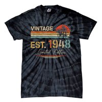 75 Years Old Gifts Born In 1948 Vintage 75th Birthday Retro Tie-Dye T-Shirt