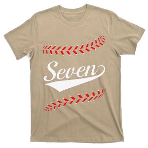 7 Year Old 7th Baseball Softball Birthday Party T-Shirt