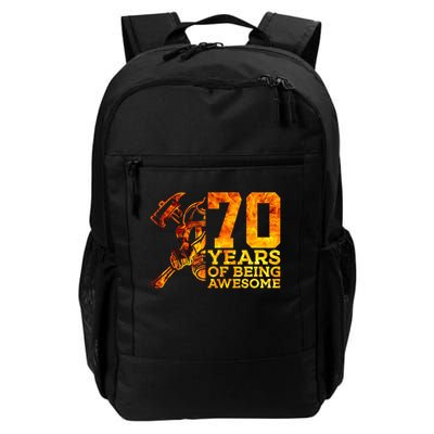 70 YEARS OF BEING AWESOME FIREFIGHTER 70TH BIRTHDAY Daily Commute Backpack