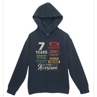 7 Years Of Being Awesome Retro Countdown 7th Birthday Urban Pullover Hoodie