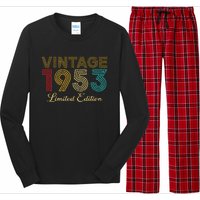 70 Years Old Vintage 1953 Limited Edition 70th Birthday Long Sleeve Pajama Set