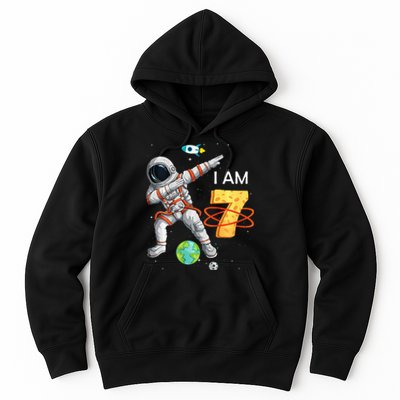 7 Years Old Birthday Astronaut Space 7th Bday Hoodie