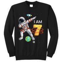 7 Years Old Birthday Astronaut Space 7th Bday Sweatshirt