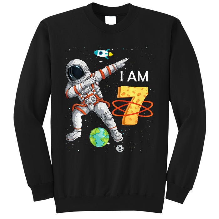 7 Years Old Birthday Astronaut Space 7th Bday Sweatshirt