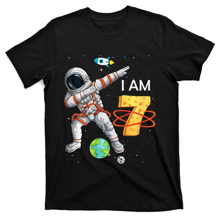 7 Years Old Birthday Astronaut Space 7th Bday T-Shirt