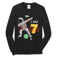 7 Years Old Birthday Astronaut Space 7th Bday Tall Long Sleeve T-Shirt