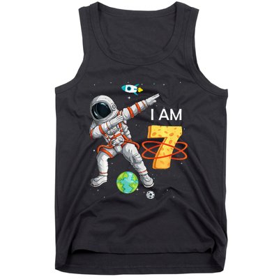 7 Years Old Birthday Astronaut Space 7th Bday Tank Top