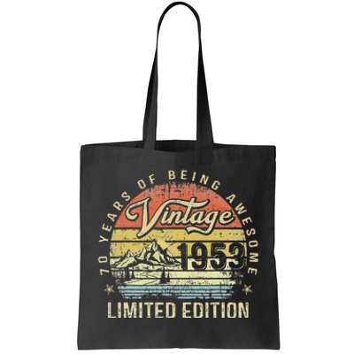 70 Year Old Gifts Vintage 1953 Limited Edition 70th Birthday Love Tote Bag