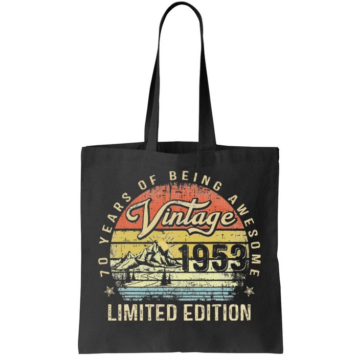 70 Year Old Gifts Vintage 1953 Limited Edition 70th Birthday Love Tote Bag