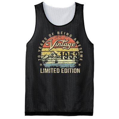 70 Year Old Gifts Vintage 1953 Limited Edition 70th Birthday Love Mesh Reversible Basketball Jersey Tank