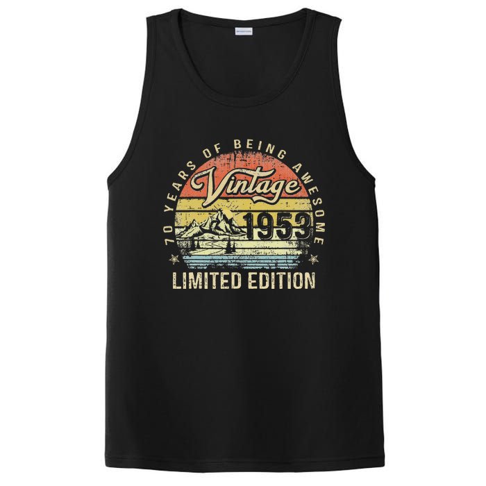 70 Year Old Gifts Vintage 1953 Limited Edition 70th Birthday Love PosiCharge Competitor Tank