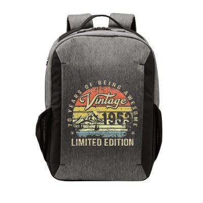 70 Year Old Gifts Vintage 1953 Limited Edition 70th Birthday Love Vector Backpack