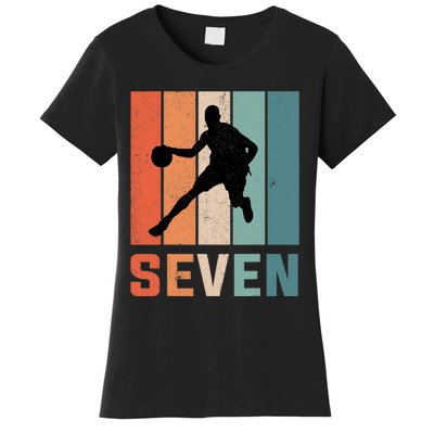 7 Years Old 7th Birthday Basketball Gift For Boys Party Women's T-Shirt